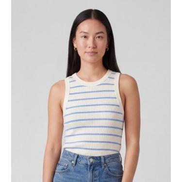 Imagem de Regata Feminina Listrada Em Poliamida Acme Azul, G, Azul
