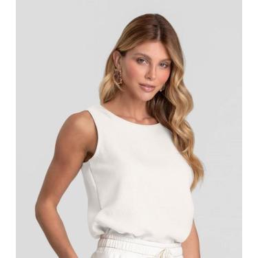 Imagem de Regata Feminina em Tecido Dianna Bege, M, Bege
