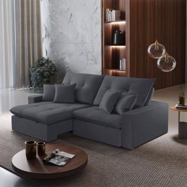 Imagem de Sofa 250 cm Braco 25 cm Retratil e Reclinavel Imperio Meu Sofa Online