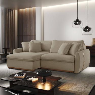 Imagem de Sofa cama Retratil e Reclinavel Inova 190 cm Braco 15 cm Meu Sofa Online