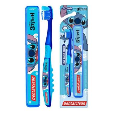 Imagem de Kit Escova Porta Escova Stitch Infantil para Higiene Diária - Minutoba