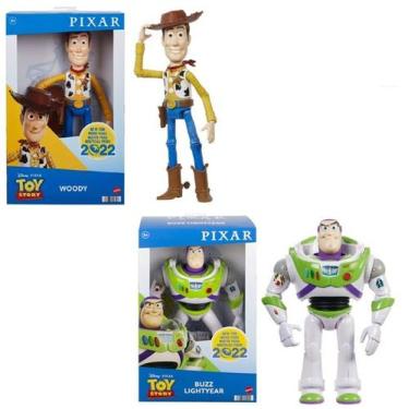 Imagem de Kit 2 Bonecos Articulados Xerife Woody E Buzz Lightyear Clássico 31Cm 