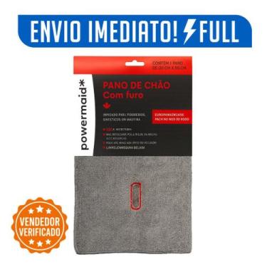Imagem de Kit Pano de Chão Microfibra com Furo 60x50cm  Powermaid 1/2/4 Super Ab