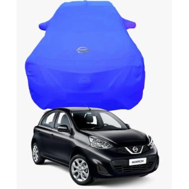 Imagem de Capa de Carro Nissan March Tecido  Lycra Premium - Cadilhe Capas, Azul