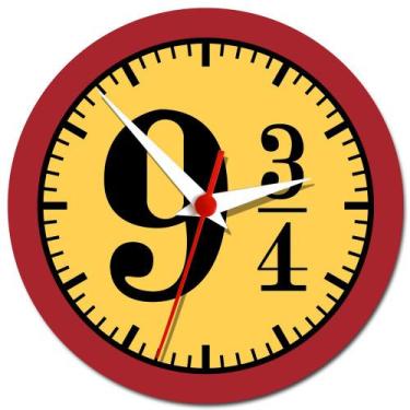 Imagem de Relógio de Parede Plataforma 9 3 4 - Relógio 9 3 / 4 - Gringos House