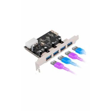 Imagem de Placa PCI-E 4 Portas USB 3.0: Velocidade Máxima P/ Seu PC - Congratula