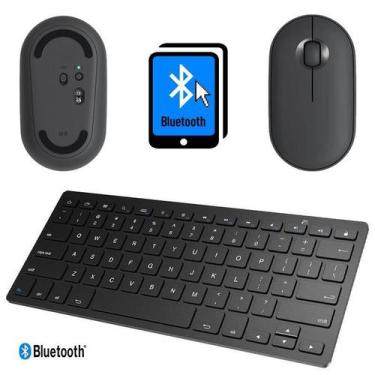 Imagem de Mouse e Teclado bluetooth para Galaxy Tab A 7.0 T280/T285 Preto - Glob