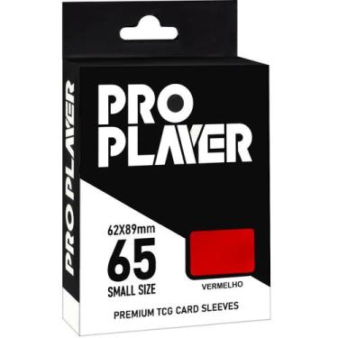 Imagem de Sleeves Small Premium Para Cartas Yugioh 65 Shield Pro Player, Vermelh
