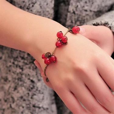 Imagem de Pulseiras Feminina Bracelete mulher Pérola Corrente Dourado - anjo da 