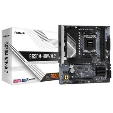 Imagem de Placa Mãe ASRock B650M-HDV/M.2, AMD AM5, M-ATX, DDR5, 90-MXBLA0-A0UAYZ