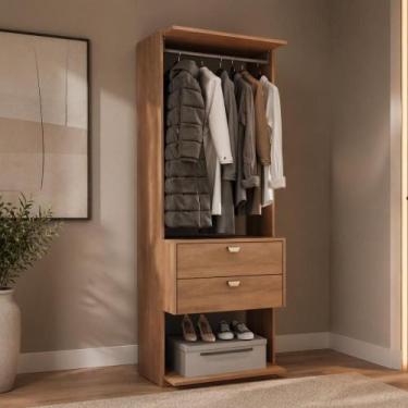 Imagem de Closet Aberto 2 Gavetas Alasca Freijó Carraro