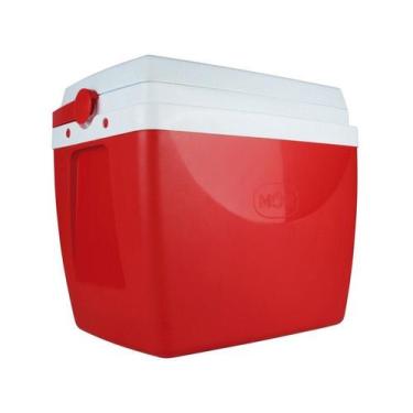 Imagem de Caixa Térmica 34L Vermelha Com alça e porta copos - Mor