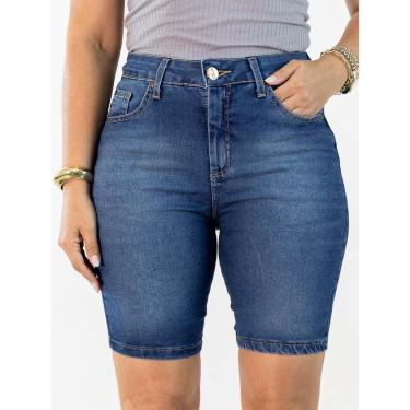Imagem de Bermuda Feminina Jeans Tradicional Cintura Alta Anticorpus-Feminino
