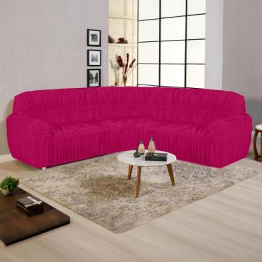 Imagem de Capa Sofá De Canto 6 Lugares Malha Decoração Promoção - Florenza Enxov