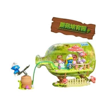 Imagem de Blocos De Montar Casa Mágica Dos Smurfs, Brinquedos Educativos DIY Com
