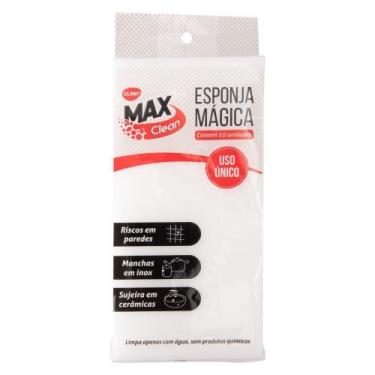 Imagem de Kit 20 Unidades Esponja Magica para Limpeza Bucha Branca Tira Manchas 