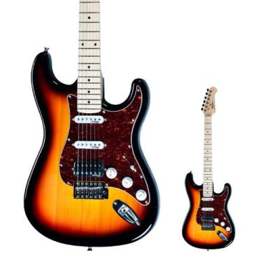 Imagem de Guitarra Strato HSS Basswood Shelter SSW 3 Tone Sunburst
