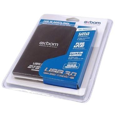 Imagem de Case Gaveta Hd Sata Externo 2,5 Notebook Usb 3.0 Slim Bolsa - Exbom