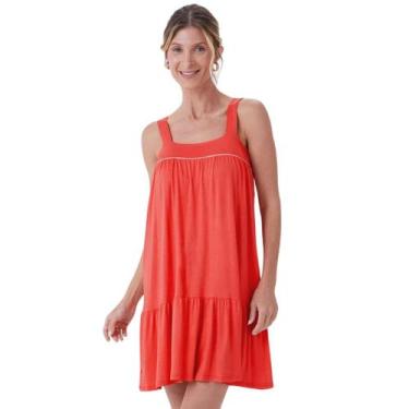 Imagem de Vestido malwee alça curto feminino ref: mal1000132948, Laranja, GG