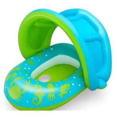 Imagem de Bote Infantil Inflável Bote Infantil Caranguejo para Piscina e Praia Verde Bestway