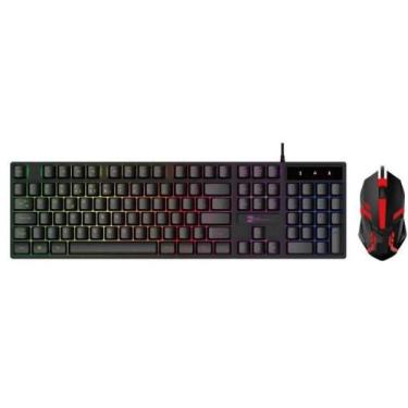 Imagem de Combo Gamer Teclado E Mouse USB Led X-Black KM- 1909 - Letron- 6951946