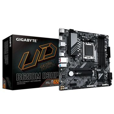 Imagem de Placa Mãe Gigabyte B650M D3HP, Socket AMD AM5, DDR5, Chipset B650, M.2 NVMe, USB 3.2, HDMI/Display Port -  Micro ATX