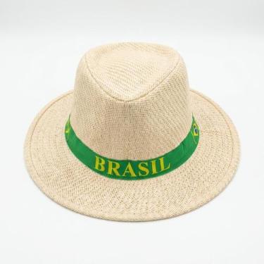 Imagem de 6UN Chapéu Malandrinho Brasil Bege Palha Festa Junina - Senhor Preço