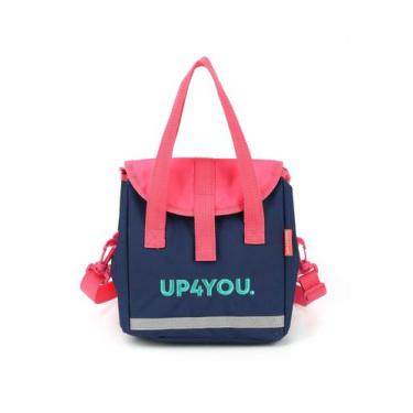 Imagem de Lancheira Escolar Infantil Tiracolo Up4You Luxcel LA46693UP, Azul-escu