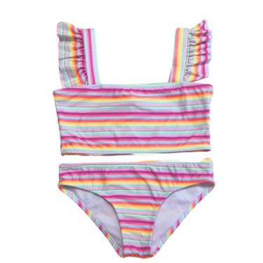 Imagem de Biquíni Infantil Proteção UPF50+ Julie - Princess stripe - Banho Maria