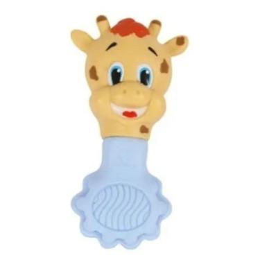 Imagem de Chocalho Mordedor Girafa Bebe Macio Barulho Suave - Vila Toy