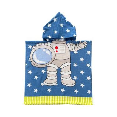 Imagem de Toalha De Banho Com Capuz Para Crianças, Robe De Praia Para Bebês - NO