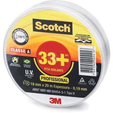 Imagem de Fita Isolante Scotch 33+ 19mm X 20m PVC Resistente 105 graus C