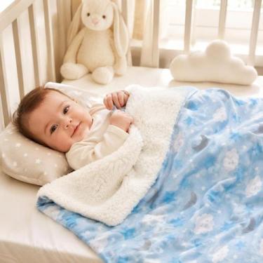 Imagem de Coberdrom Sherpa de Bebê Ovelhinha Antialérgico e Macio - Rei do Kit B