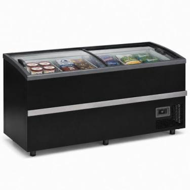 Imagem de Balcao Refrigerado Expositor Ilha Dupla Açao Led Gism-190 Preto Bivolt