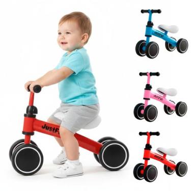 Imagem de Bicicleta De Equilíbrio Infantil Sem Pedal 4 Rodas Azul, Rosa, Vermelh