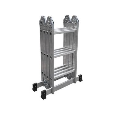 Imagem de Escada de Alumínio Multifuncional Articulada 3x4 12 Degraus Botafogo L