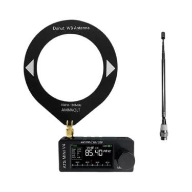 Imagem de Rádio AMNVOLT V4 ATS MINI SI4732 DSP FM AM SSB LSB USB Com Amplificado