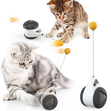 Imagem de Brinquedo de caça para gatos da USWT, brinquedo de caça equilibrado para gatos, brinquedo giratório interativo para gatinhos