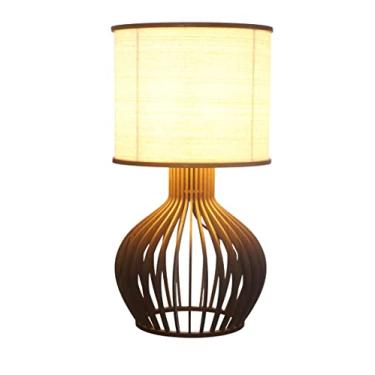 Imagem de Abajur Luminária de Mesa Rússia P - Madeira Rústico - Soquete E27