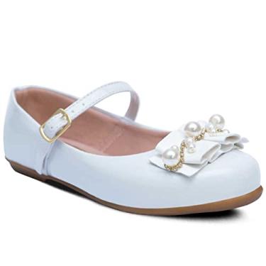 Imagem de Sapatilha Popidi Infantil Feminina Perola Sanfonado 02.24J (Branco, BR, Criança de 4 a 8 anos, Numérico, 32)