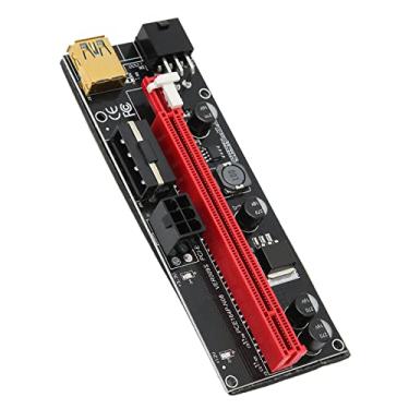 Imagem de Cabo de extensão PCIE, capacitores de 4 FP PCIE Riser, fivela fixa protetora eficaz, confiável e durável para casa, escritório, para melhorar a fonte de alimentação