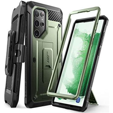 Imagem de SUPCASE Capa Unicorn Beetle Pro Series para Samsung Galaxy S22 Ultra 5G (versão 2022), capa robusta de camada dupla para cinto e suporte sem protetor de tela integrado (Guldan)