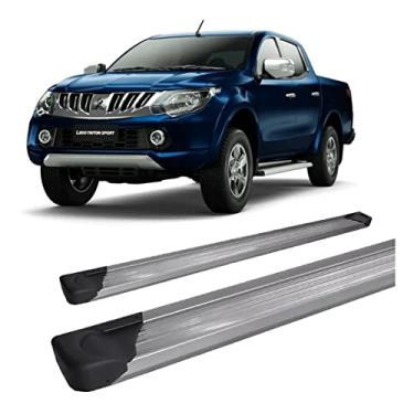 Imagem de Estribo L-200 2017 a 2020 Platafo de Alumínio Prata C/Dupla