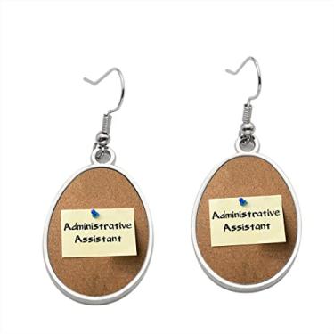 Imagem de Etiqueta adesiva do Administrative Assistant fixada no Bulletin Boa Brinco – Brincos pendentes para meninas – Presente de festa de aniversário dos namorados