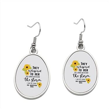 Imagem de Brinco The Storm She Whispered Back - Brincos com pingente para meninas - Presente de festa de aniversário dos namorados, Metal, Sem pedras preciosas