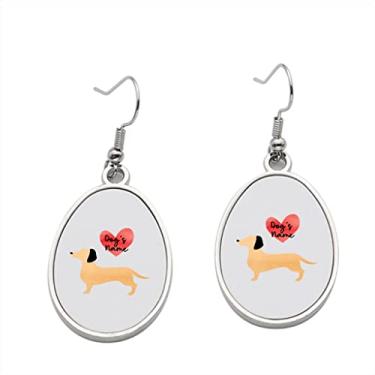 Imagem de Daschund Brinco com pingente para meninas - Presente de festa de aniversário dos namorados, Metal, Sem pedras preciosas
