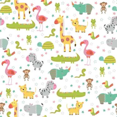 Imagem de Papel Adesivo 45cmX10m Baby Zoo