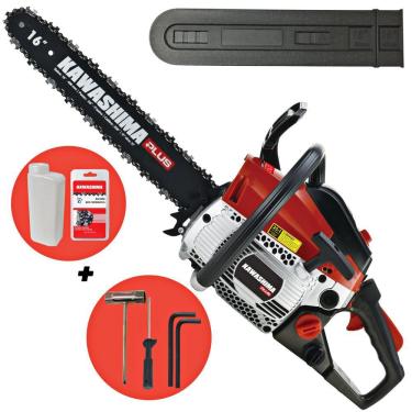 Imagem de Motosserra Kawashima KCS380P À Combustão 37,2cc 2 Tempos Com Lubrificação Automática da Corrente + Sabre de 16 Polegadas Para Trabalho Pesado