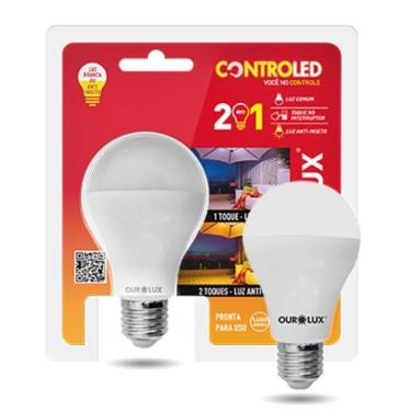 Imagem de Lâmpada Led Controled 2 Em 1 9W Luz Branca Ourolux
