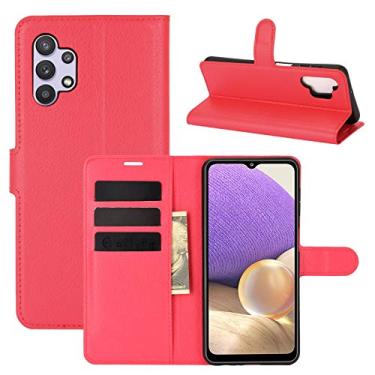Imagem de Capa Capinha Carteira Para Samsung Galaxy A23 Case Couro Flip Wallet Top - Porta-cartões (Vermelha)